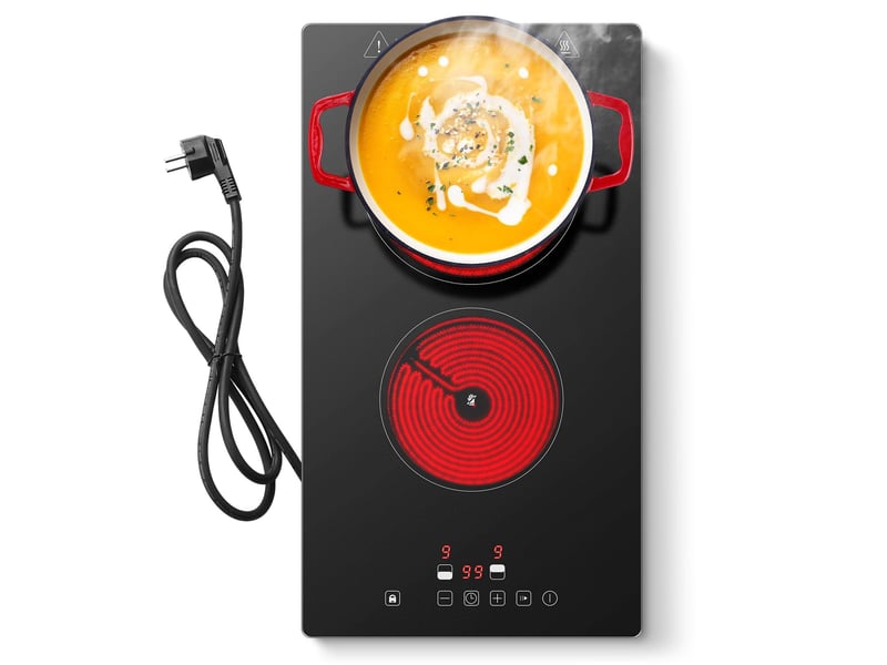 Plaque vitrocéramique 2 foyers, plaque de cuisson encastrable 30 cm, commande tactile, 3000 w, minuterie et sécurité enfants - Conforama A