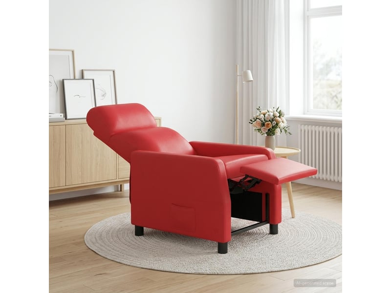 Vidaxl fauteuil inclinable rouge simili cuir - Conforama B
