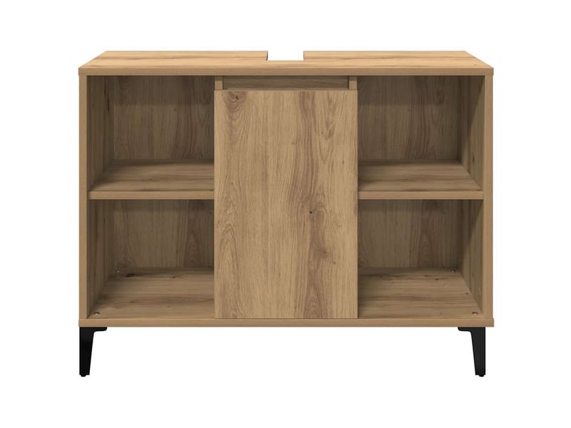  Armoire d'évier, meuble de rangement chêne artisanal 80x33x60 cm bois d'ingénierie shl8752  - Conforama E