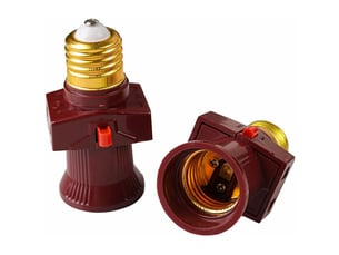 Lot de 2 douilles voleuse a vis e27 avec interrupteur 6a，250v [classe énergétique a] [classe énergétique a]