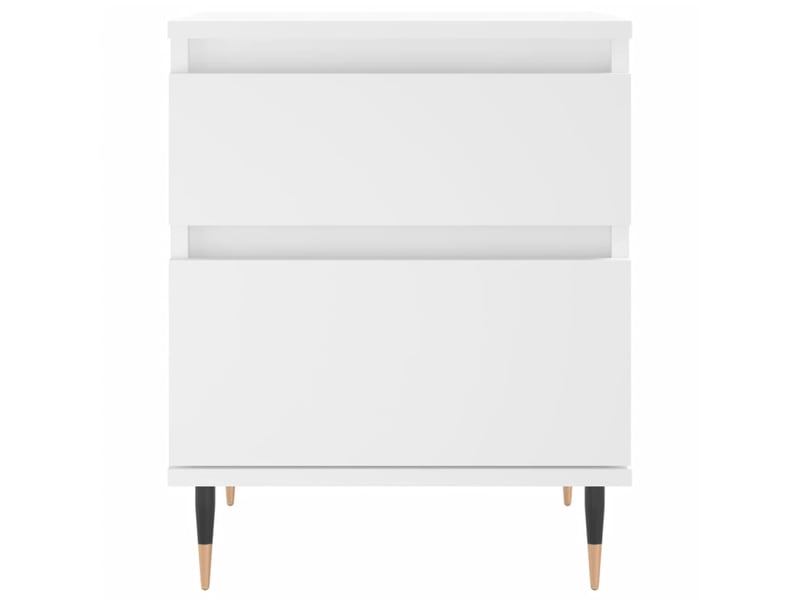  Table de chevet - cabinet de chevet - table de nuit blanc 40x35x50 cm bois d’ingénierie  - Conforama B