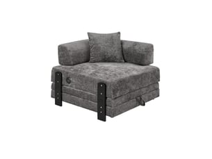 Deplimousse convertible 1 place gris foncé