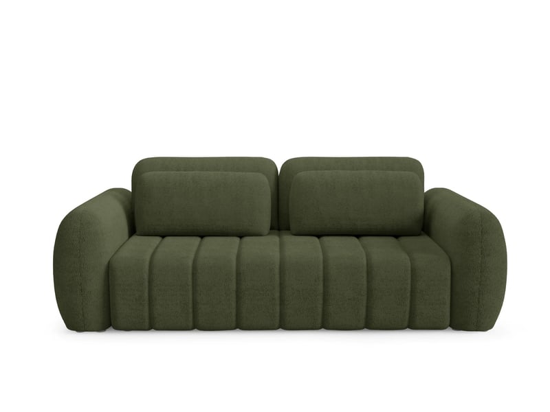 Canapé contii premium avec fonction de couchage couleur : quelle vert fonce - Conforama B