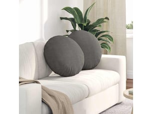 Lot de 2 coussins de siège, coussins décoratifs tissu en velours côtelé gris clair cf59797