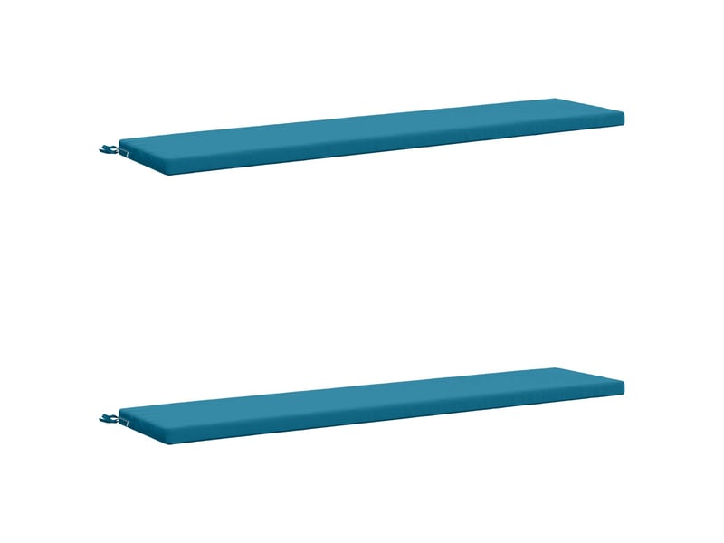  Lot de 2 coussins de banc, coussins d'assise soest 100 % polyester bleu clair cf57090  - Conforama A