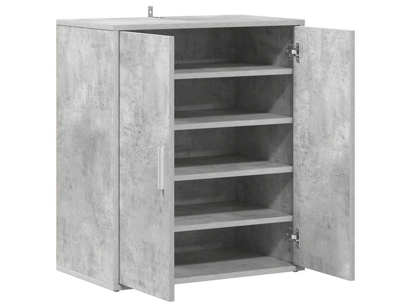  Meuble à chaussures, armoire à chaussures 60x35x70 cm gris béton shl163  - Conforama E