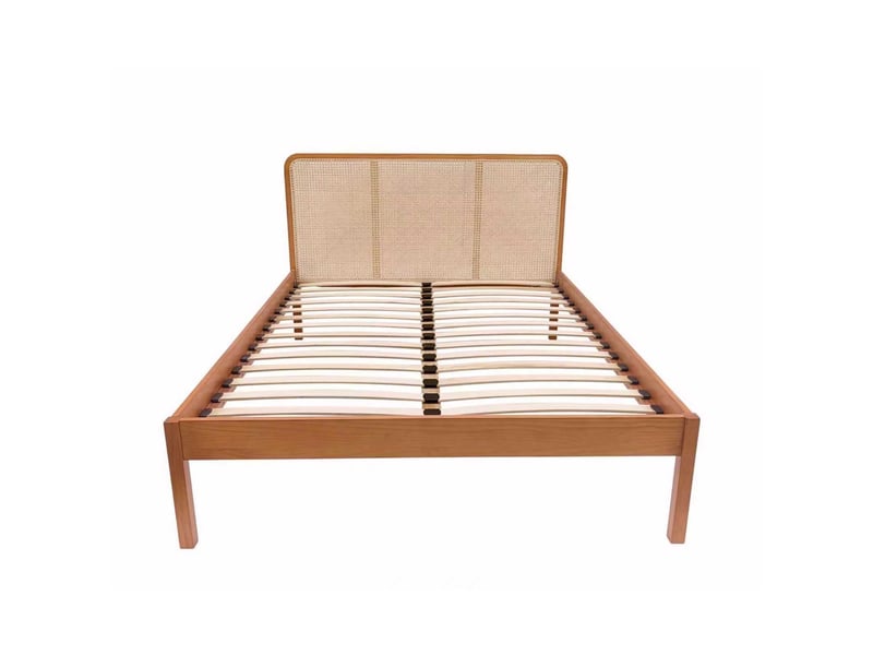  Lit cannage en pin massif marron noisette anna 140x190 - lt17018  - Conforama D