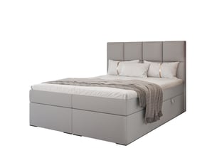 Lit coffre 140x200 cm IDOHOME MAGNUS coloris gris