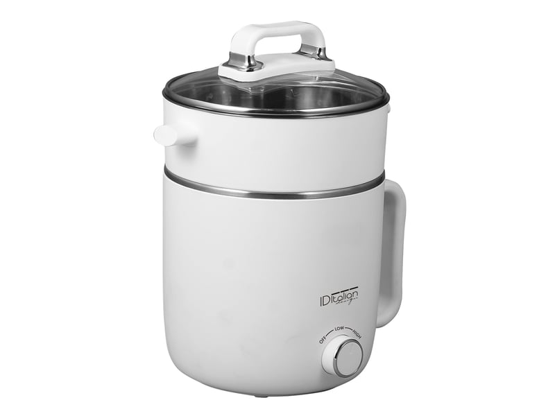  Multicuiseur électrique 1,8 L – 1 500 W, 2 niveaux de puissance, cuisson vapeur et couvercle en verre  - Conforama D