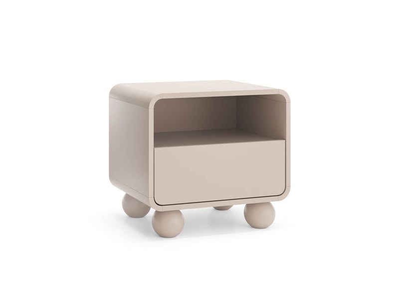  Alba - chevet - pieds sphériques beige  - Conforama C