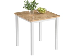 Table à manger 69x69x75 cm pour 4 personnes bois chêne