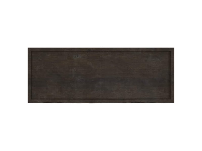 Comptoir de salle de bain, plan de travail marron foncé bois massif traité cf65878 - Conforama C