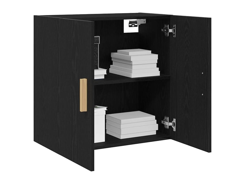  Meuble mural, meuble de rangement salon 60 x 30 x 60 cm bois d'ingénierie chêne noir  - Conforama C