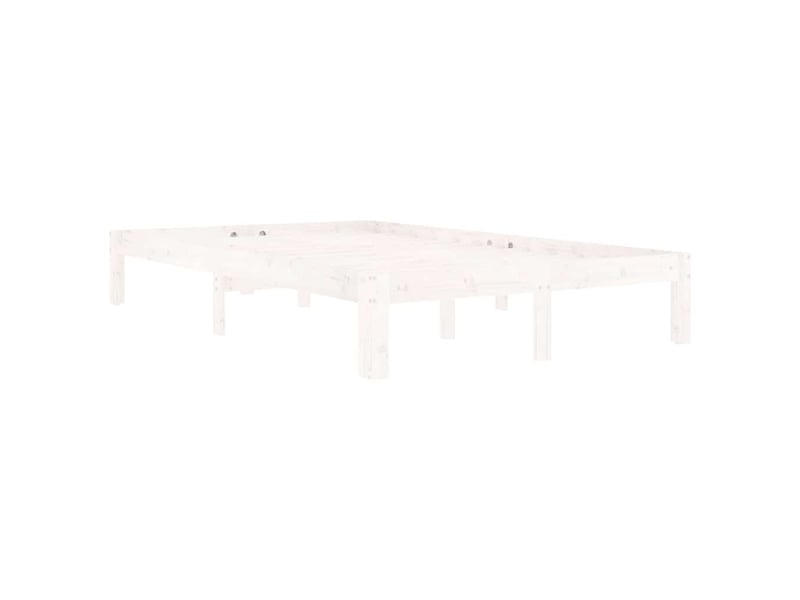  Lit double- lit adulte -  cadre de lit sans matelas blanc bois de pin massif 120x200 cm  - Conforama B
