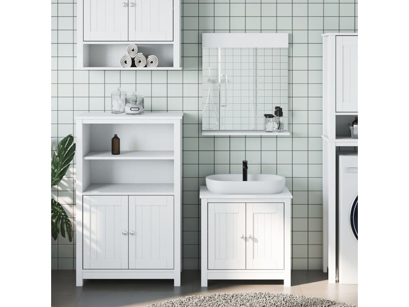  Ensembles de salle de bain, meubles de salle de bain 3 pcs berg blanc bois de pin massif cf64774  - Conforama B