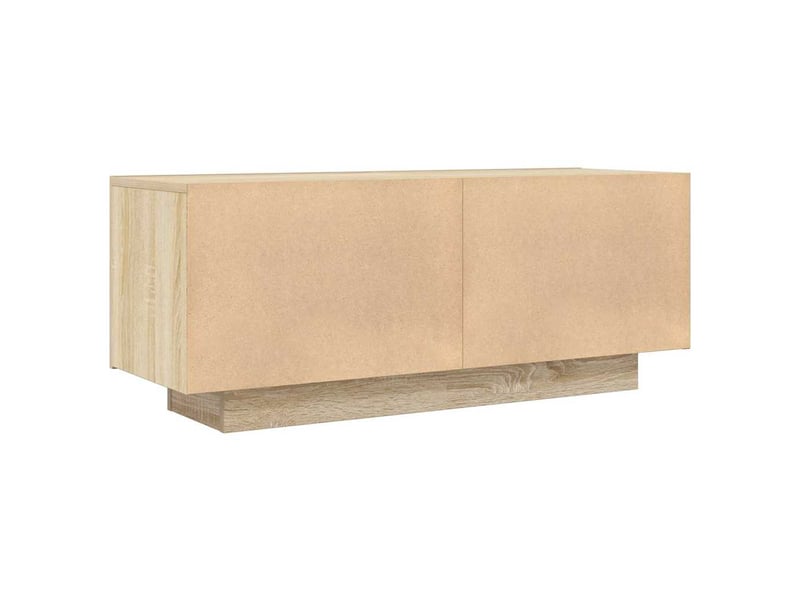  Meuble tv - banc tv - meuble de rangement chêne sonoma 100x35x40 cm bois d'ingénierie  - Conforama E