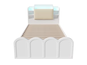 Lit coffre 90x200 cm    coloris blanc