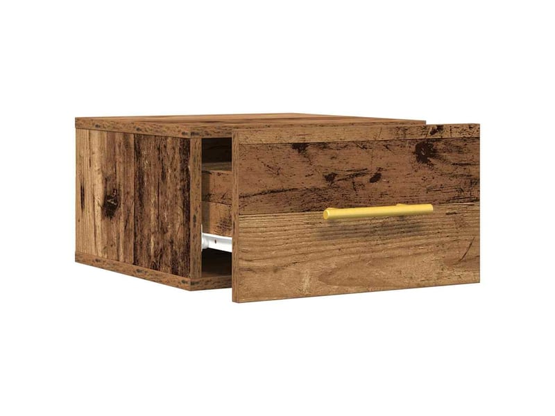  Table de chevet chambre 35x35x20cm bois d'ingénierie bois ancien shl1303  - Conforama E