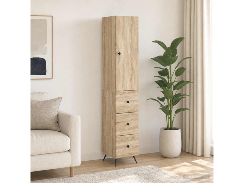 Ensemble de meubles 2 pcs, rangement de salon 34,5x34,5x90 cm bois d'ingénierie shl5338 - Conforama B