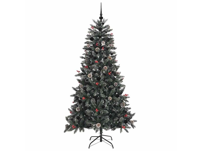  Sapin de noël - arbre de noël artificiel vert 180 cm pvc, plastique et acier  - Conforama D