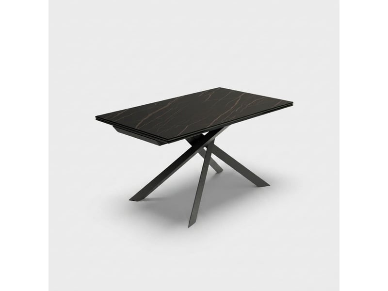Table extensible en céramique et métal 160240x90 axis - noir - Conforama A