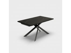 Table extensible en céramique et métal 160240x90 axis - noir
