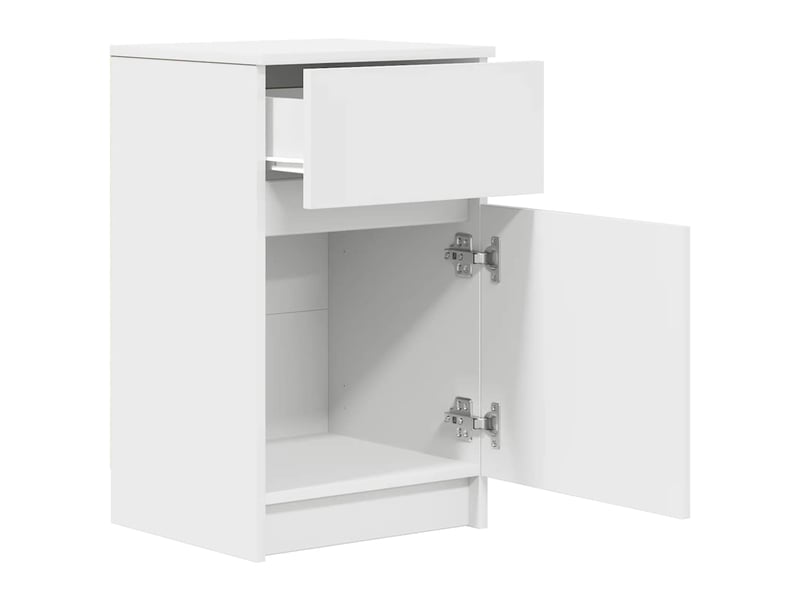  Table de chevet - cabinet de chevet - table de nuit blanc 39x35x65 cm bois d’ingénierie  - Conforama D