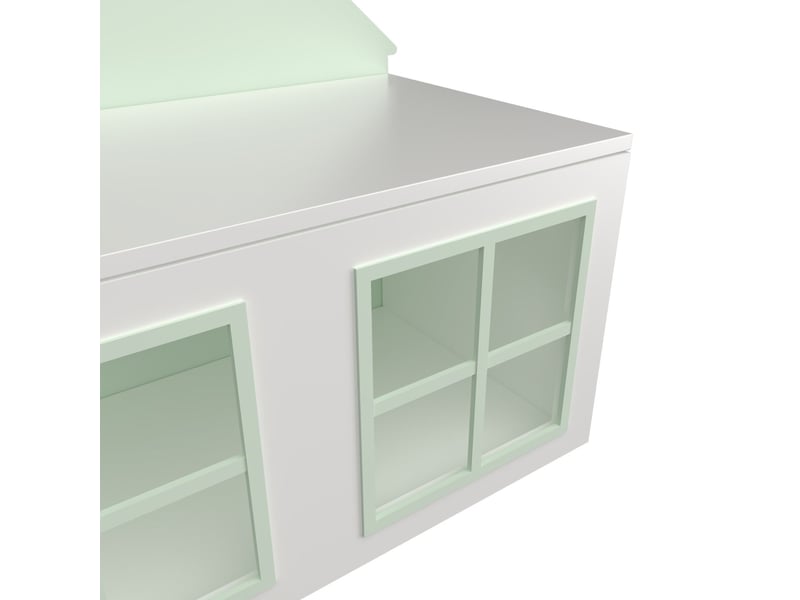  Coffre à jouets 56 x 60 x 32,5 cm vert 03_0009287  - Conforama E