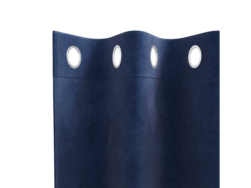  Lot de 2 rideaux, rideaux de fenêtre bleu foncé 140 x 245 cm velours cf43995  - Conforama E