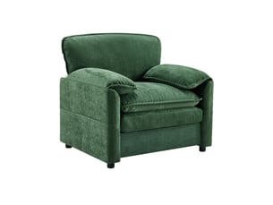 Fauteuil fixe  <strong></strong> Tissu vert