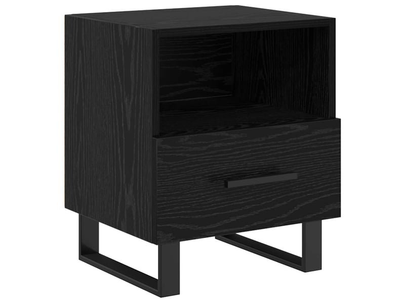  Table de chevet - cabinet de chevet - table de nuit 2 pièces chêne noir 40 x 35 x 47,5 cm  - Conforama D
