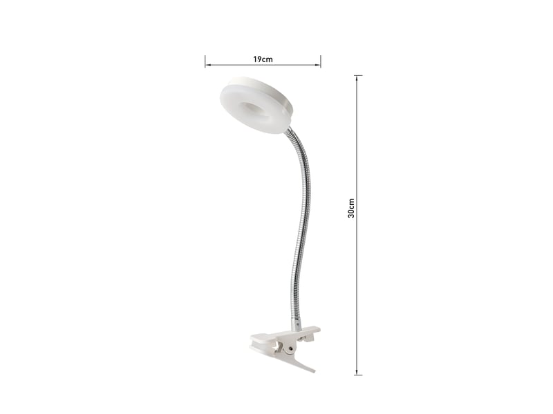  Lampe de bureau Métal 40 cm blanc  - Conforama I