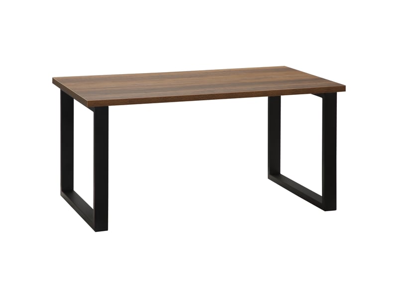  Table basse rectangulaire table de salon style industriel pied métal et plateau 100 x 60 x 50 cm aspect bois  - Conforama B