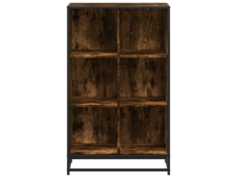  Bibliothèque, étagère de rangement chêne fumé 65,5x33x107,5 cm bois d'ingénierie  - Conforama D