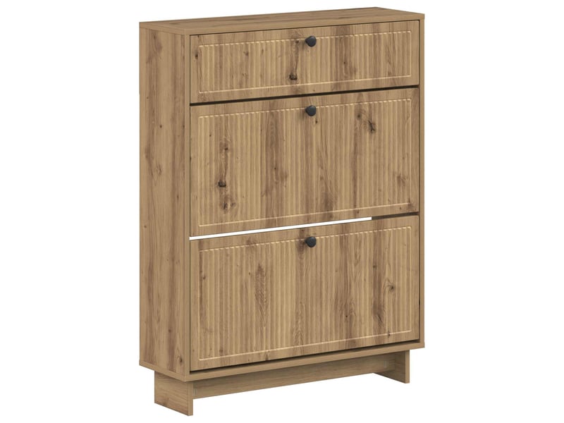  Meuble à chaussures, armoire à chaussures ede 78x24x103 cm bois d'ingénierie shl1998  - Conforama A