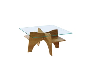 Table basse carré(e) coloris bicolore <strong>MAISENTIEL</strong> <strong></strong> - 80 cmx80 cm