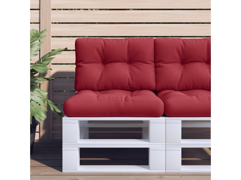  Coussin de palette, coussin de chaise, coussin de canapé rouge bordeaux 50x40x12 cm tissu cf55449  - Conforama B