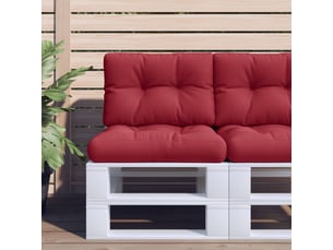 Coussin de palette, coussin de chaise, coussin de canapé rouge bordeaux 50x40x12 cm tissu cf55449