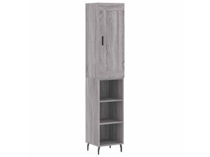 Buffet haut - bahut - meuble de rangement sonoma gris 34,5x34x180 cm bois d'ingénierie