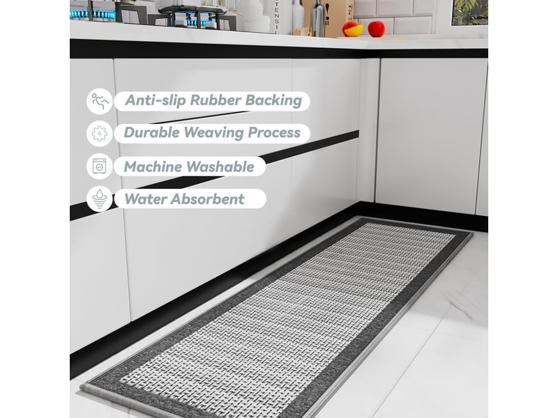  1 pièce (gris, 50*80cm) tapis en caoutchouc antidérapant pour évier de cuisine, tapis absorbant lavable en machine  - Conforama B