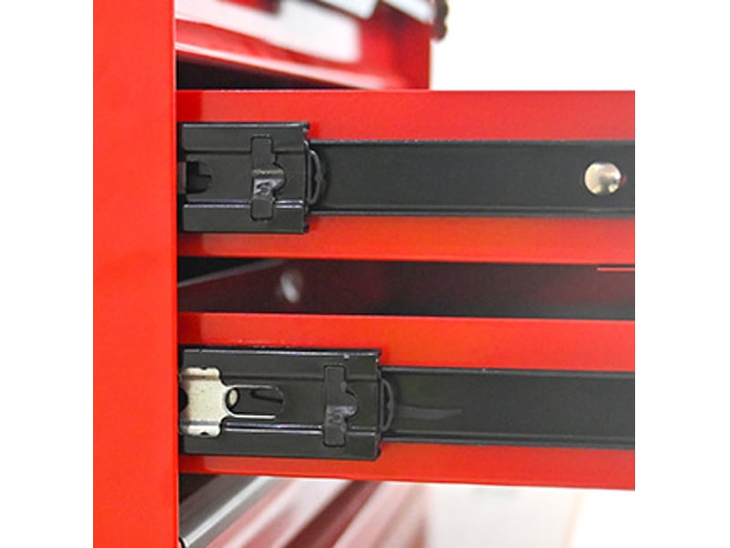  Boîte à outils 20 pouces en acier rouge et noir avec tiroirs, rangement pratique pour atelier et garage  - Conforama E