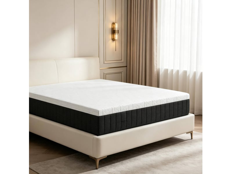  Matelas 140 x 190 cm 2 personnes, mousse à mémoire de forme, ressorts ensachés 7 zones, 25 cm  - Conforama C