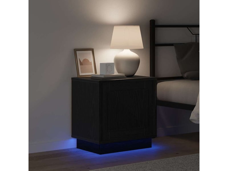  Table de chevet - cabinet de chevet - table de nuit 2 pc noir 44 x 34,5 x 45 cm bois d'ingénierie  - Conforama D