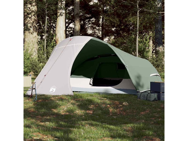 Tente de camping, tente à dôme 4 personnes vert imperméable shl53742 - Conforama B