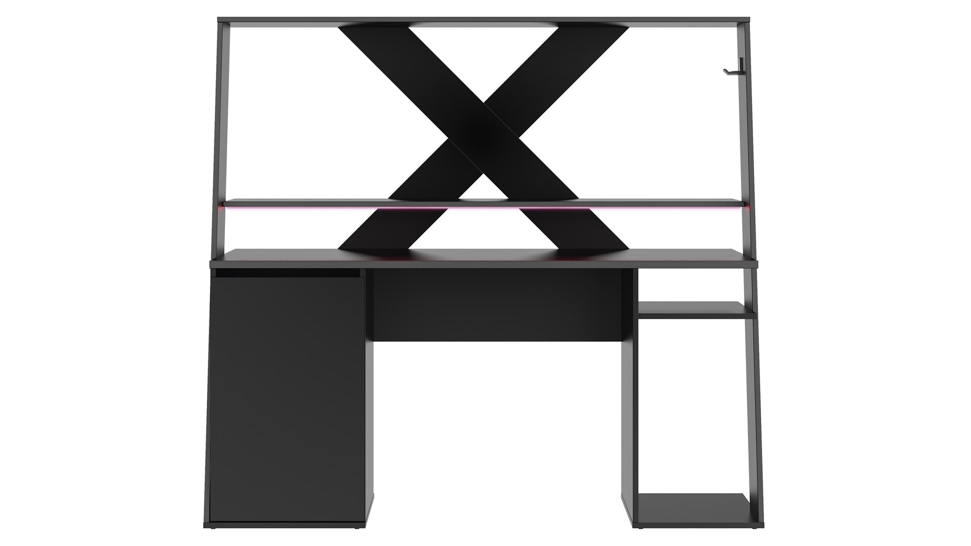 Bureau gaming 157 cm AXYON coloris noir noir 145 Conforama