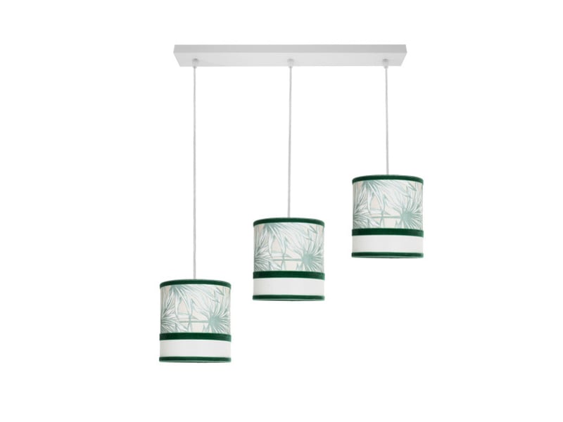 Rampe de plafond fabrilamp caledonia blancvert 3 x e27 hauteur réglable 30-100 cm 65x16 cm 248993106 - Conforama A