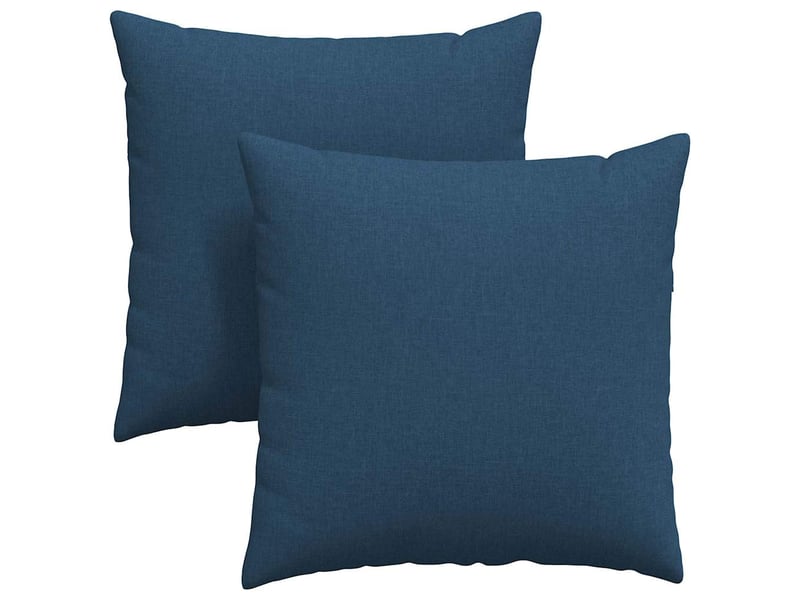  Lot de 2 coussins de canapé, coussins décoratifs tissu bleu 80 x 80 cm cf58782  - Conforama A