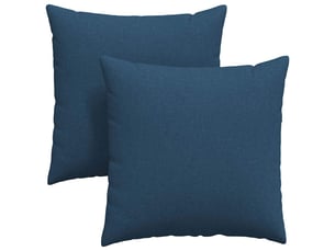 Lot de 2 coussins de canapé, coussins décoratifs tissu bleu 80 x 80 cm cf58782