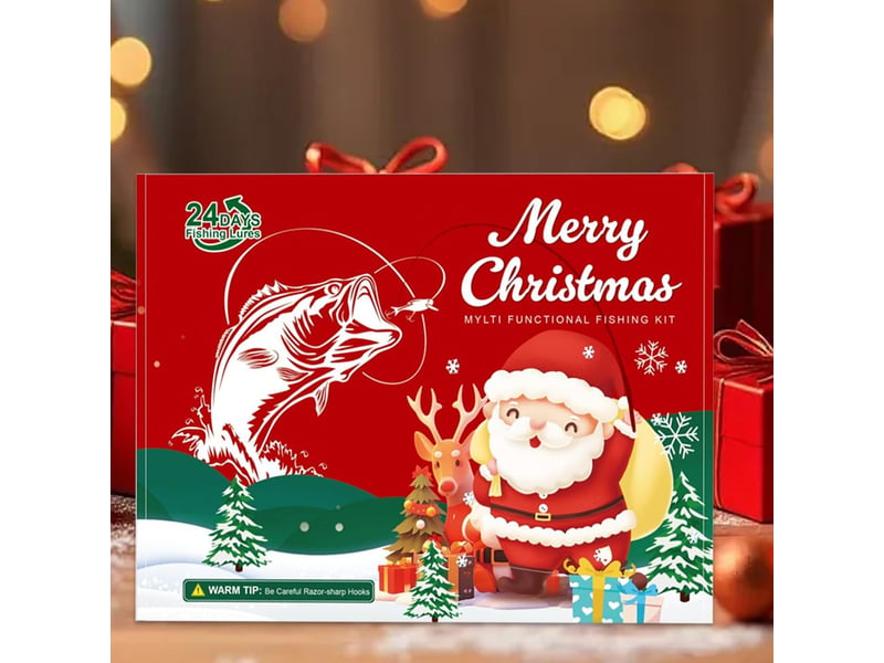 Calendrier de l’avent pêche 2026, 24 jours de leurres et accessoires de pêche, cadeau de noël pour pêcheur  - Conforama B