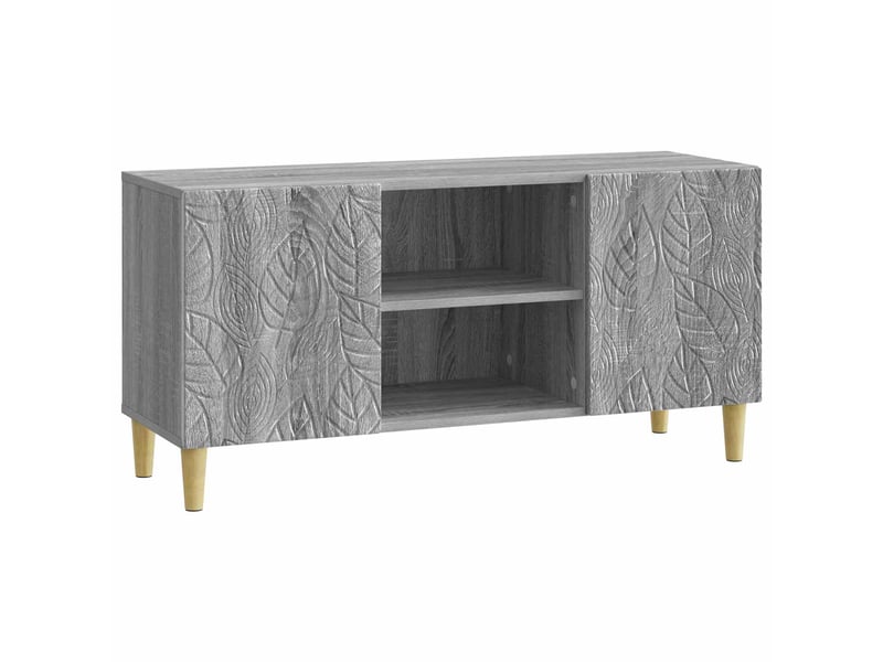  Meuble tv - banc tv - meuble de rangement 102 x 34,5 x 50 cm sonoma gris bois d'ingénierie  - Conforama A